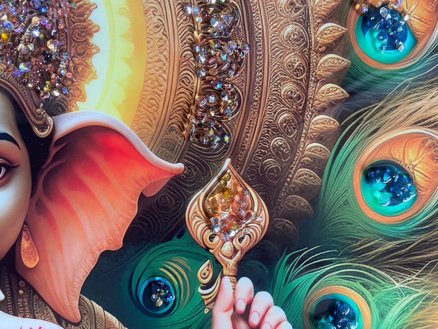 Lord Ganesha Resin Wall Art | Premium Handcrafted Spiritual Decor | High-Gloss Finish