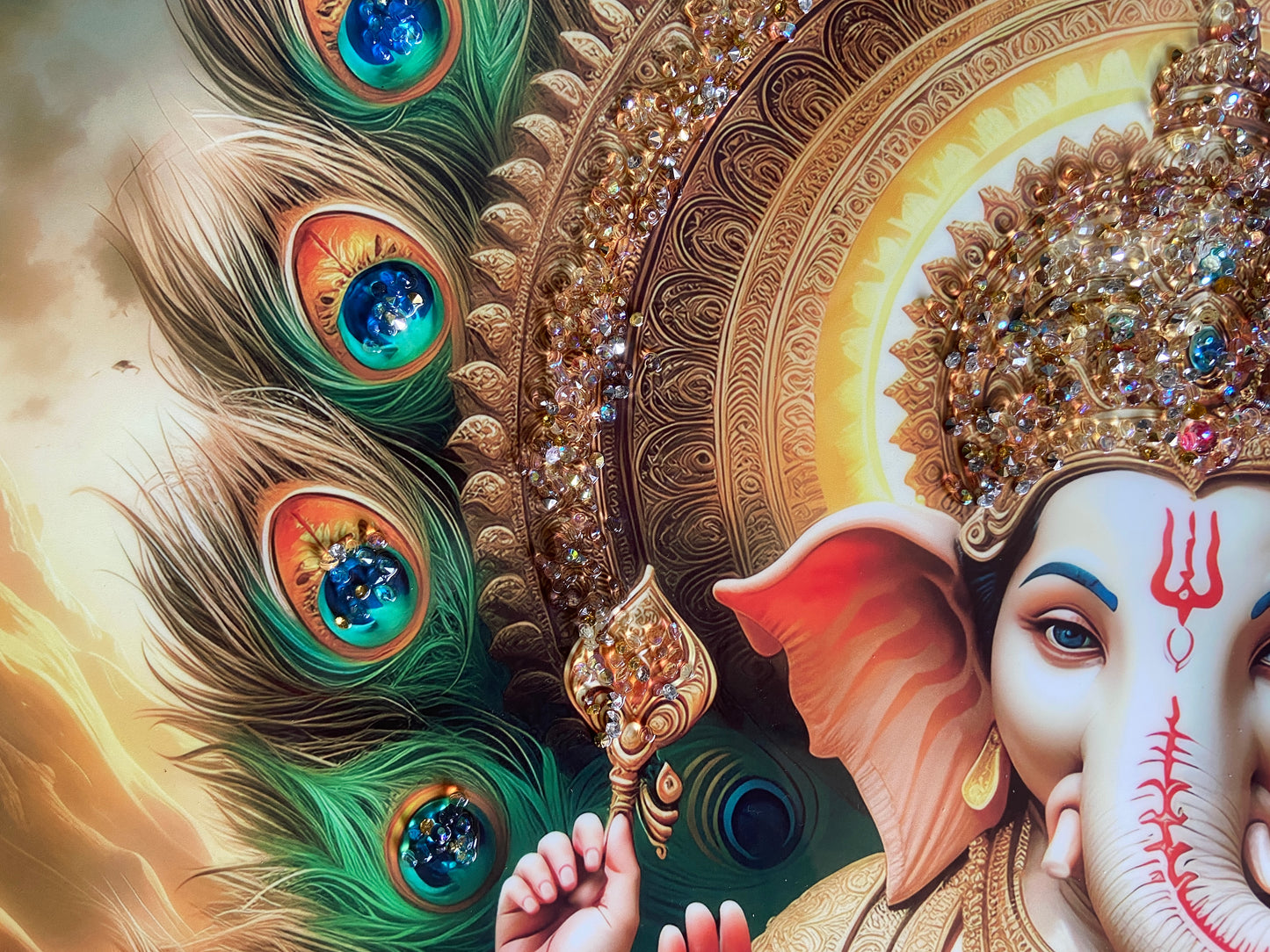 Lord Ganesha Resin Wall Art | Premium Handcrafted Spiritual Decor | High-Gloss Finish