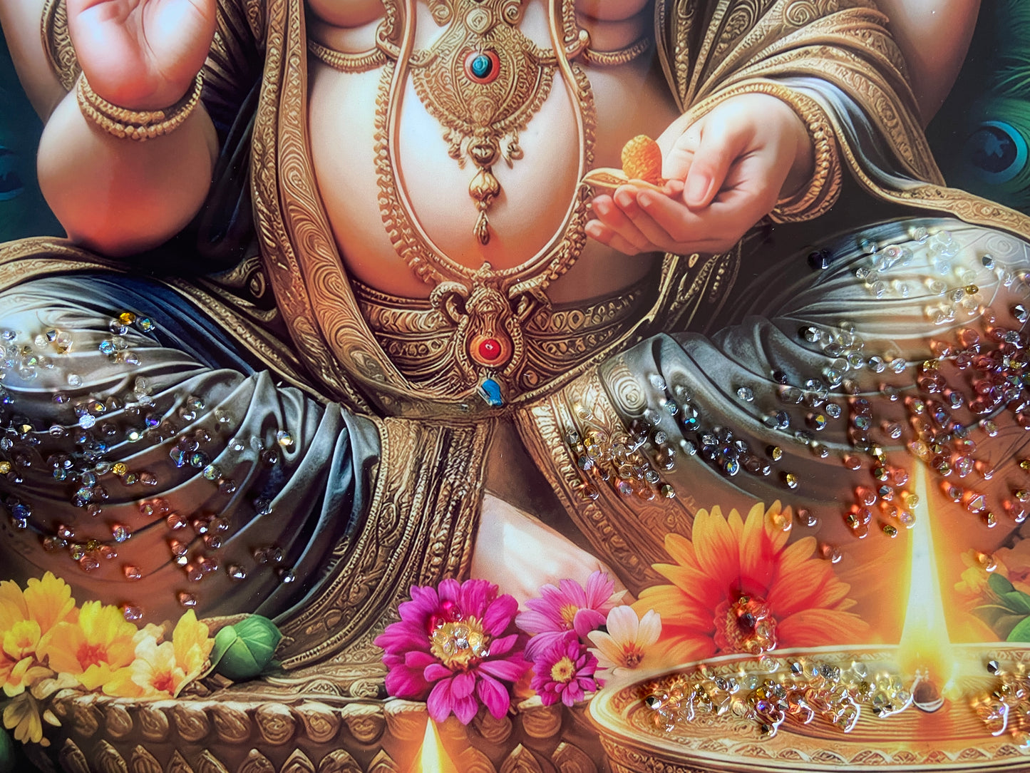 Lord Ganesha Resin Wall Art | Premium Handcrafted Spiritual Decor | High-Gloss Finish