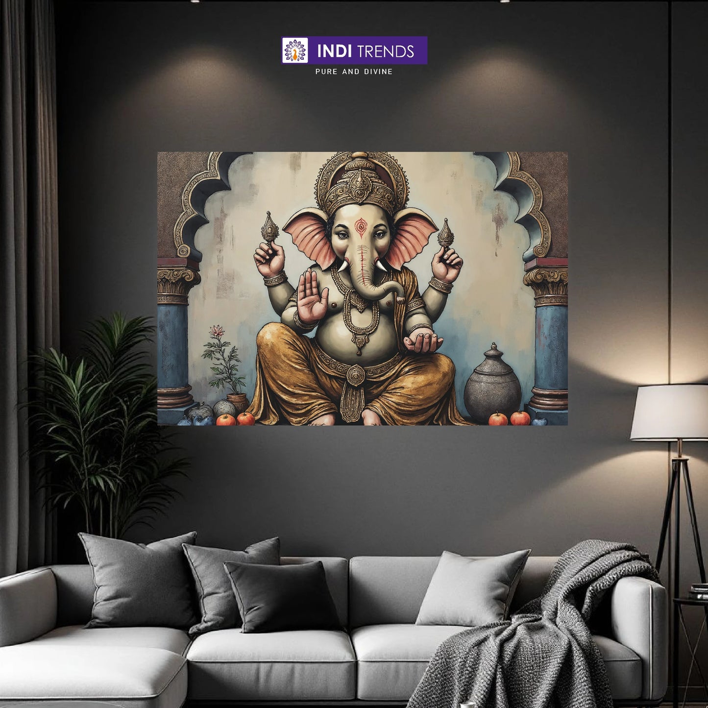 Lord Ganesha Canvas Wall Art – Standard Print