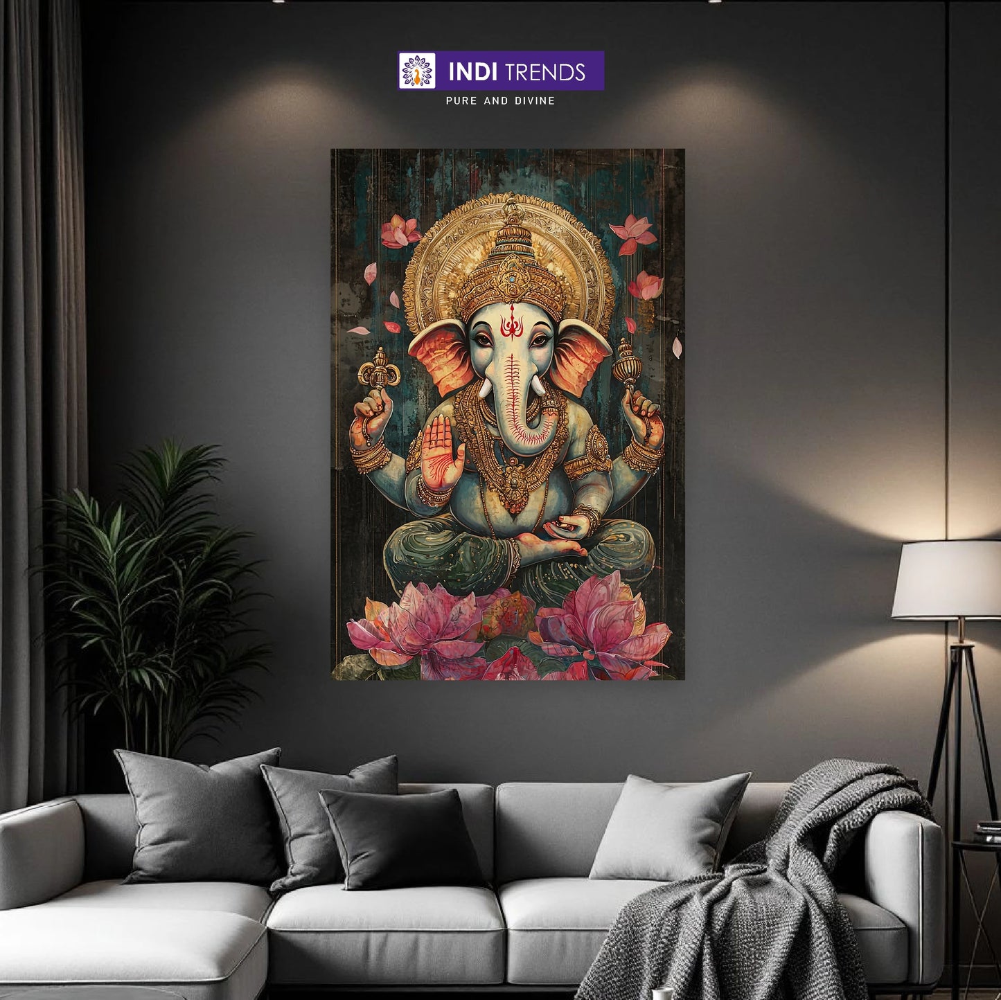 Lord Ganesha Canvas Wall Art – Standard Print