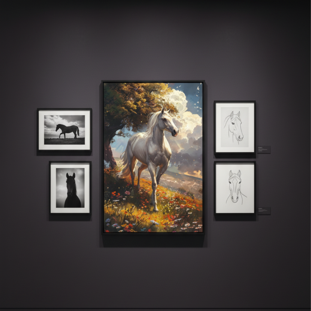 Vibrant Essence of the Primal Horse #23