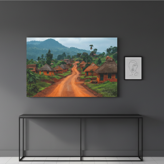 Vibrant Essence of Old Village Canvas #15