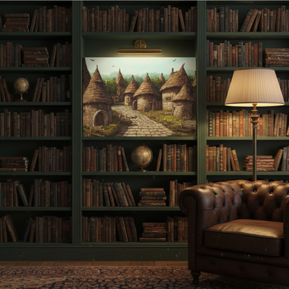 Vibrant Essence of Old Village Canvas #20