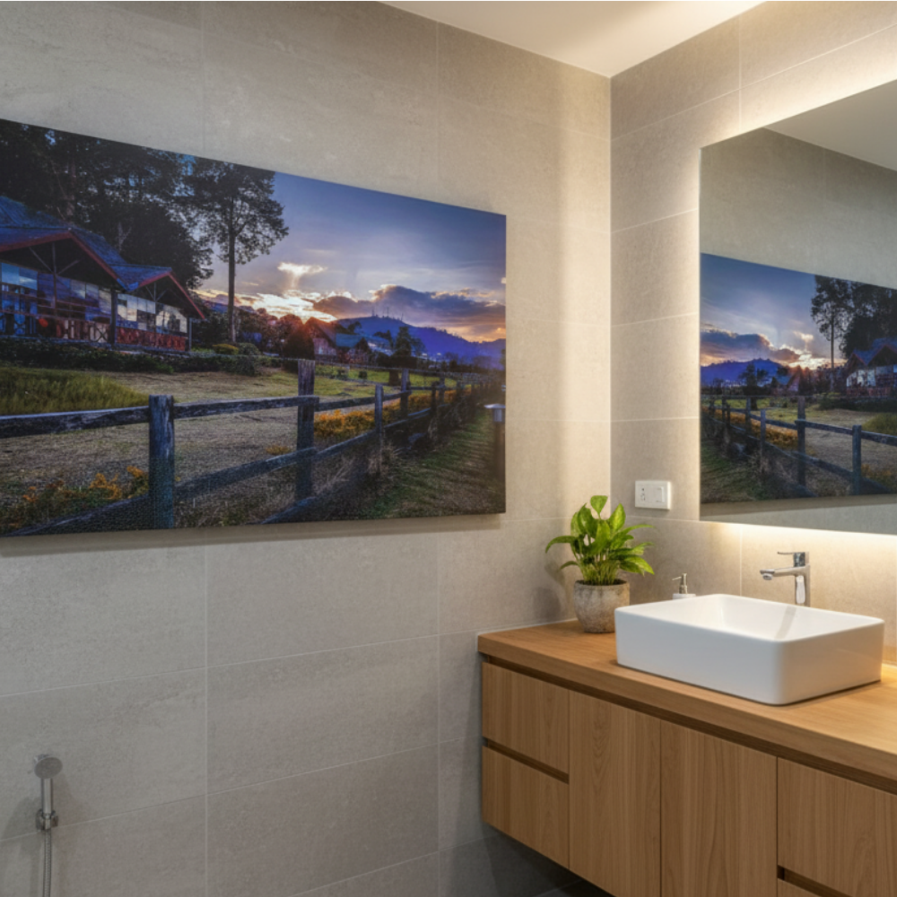 Vibrant Essence of Old Village Canvas #05