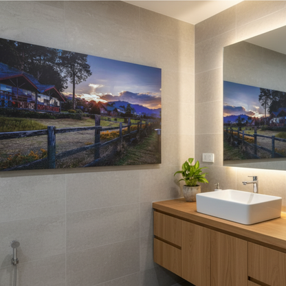 Vibrant Essence of Old Village Canvas #05