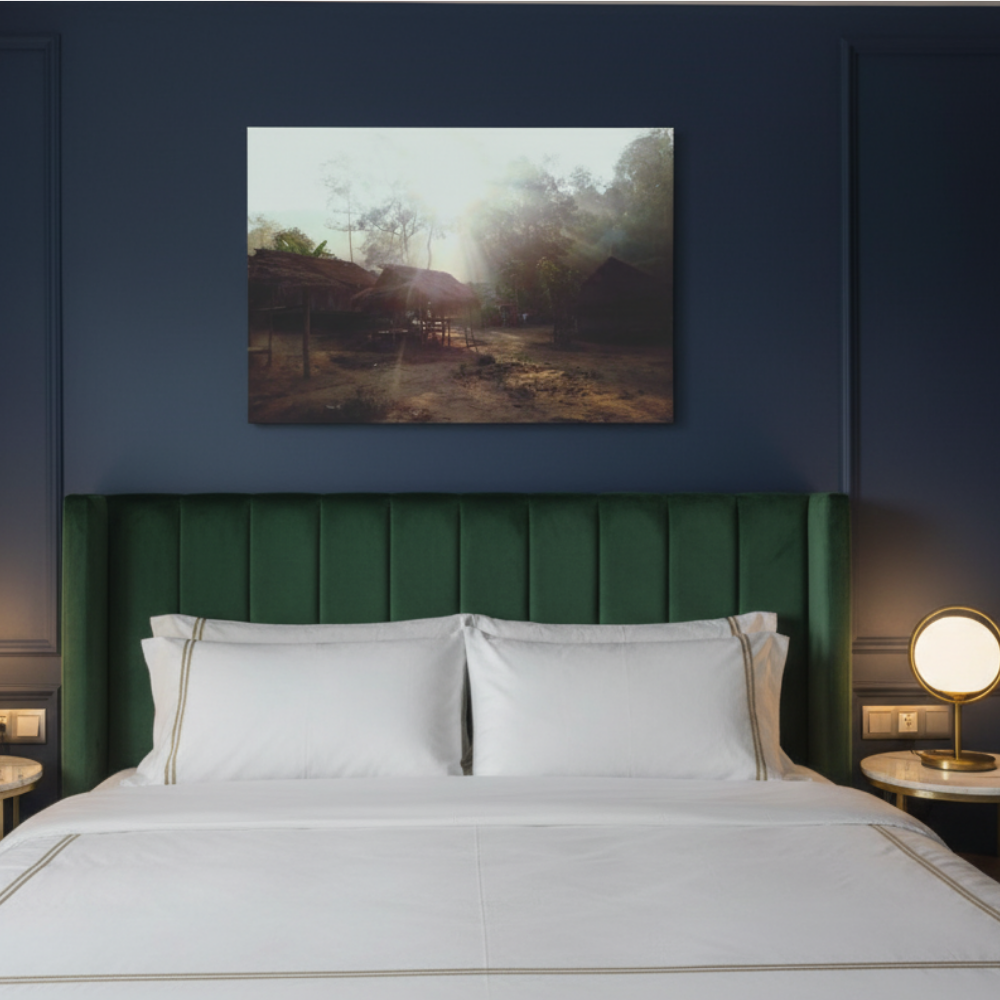 Vibrant Essence of Old Village Canvas #10