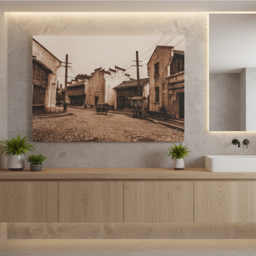 Vibrant Essence of Old Village Canvas #04