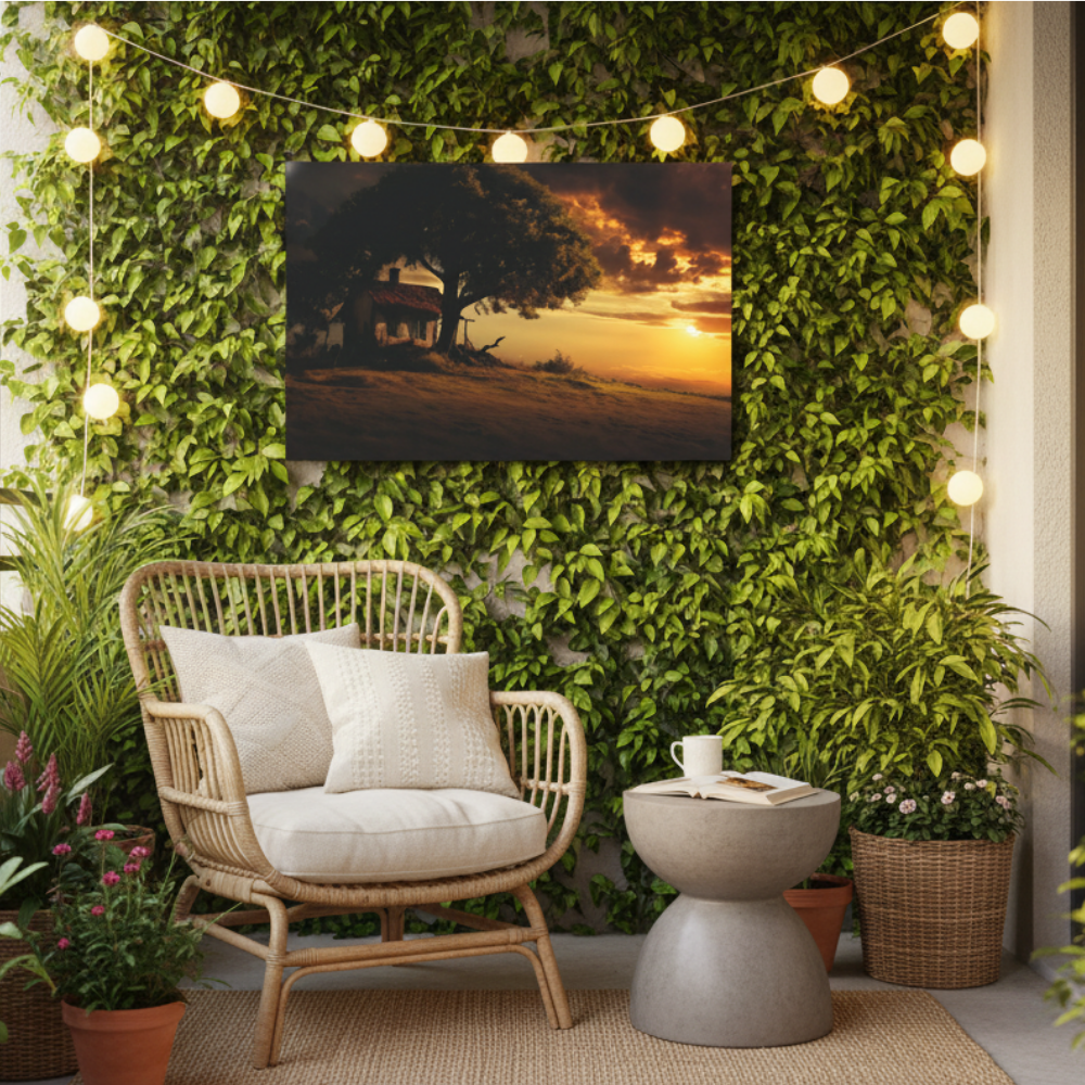 Vibrant Essence of Old Village Canvas #16