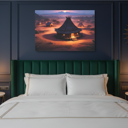 Vibrant Essence of Old Village Canvas #21