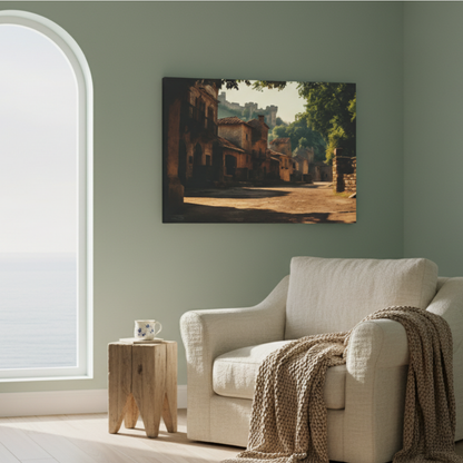 Vibrant Essence of Old Village Canvas #17
