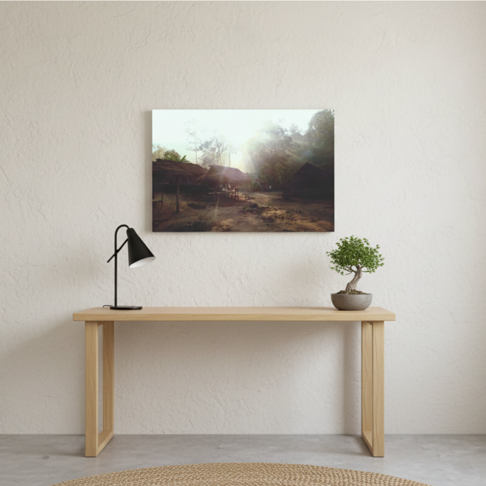 Vibrant Essence of Old Village Canvas #10