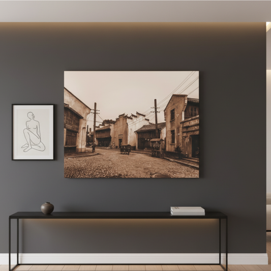 Vibrant Essence of Old Village Canvas #04