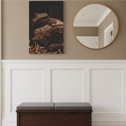 Vibrant Essence of Old Village Canvas #11