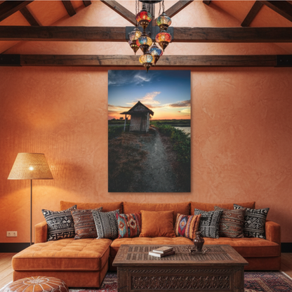 Vibrant Essence of Old Village Canvas #03