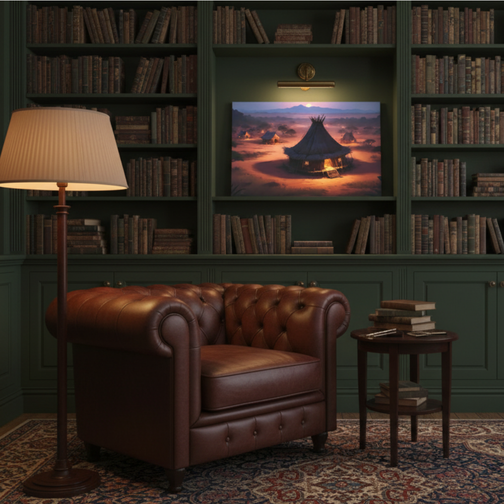 Vibrant Essence of Old Village Canvas #21