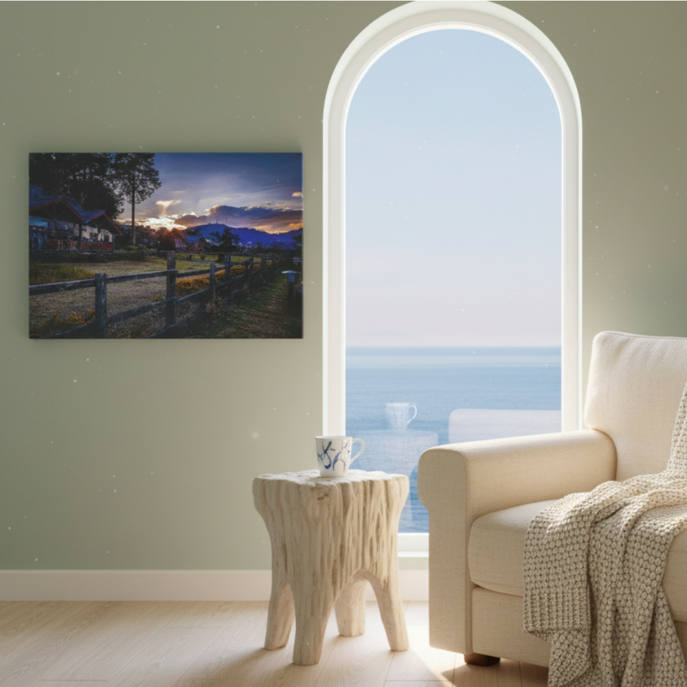 Vibrant Essence of Old Village Canvas #05