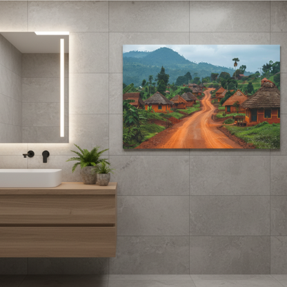 Vibrant Essence of Old Village Canvas #15