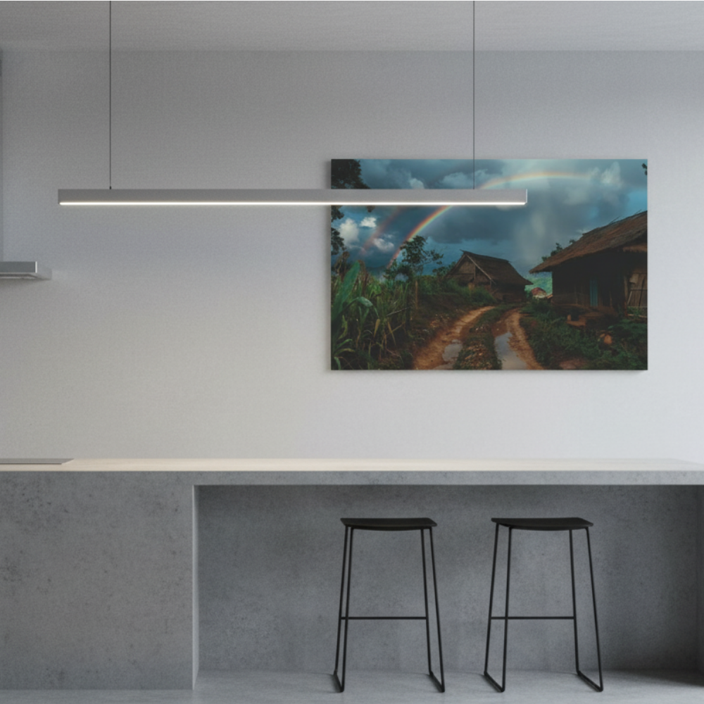 Vibrant Essence of Old Village Canvas #13