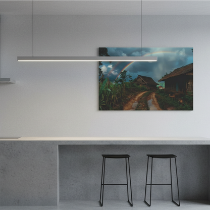 Vibrant Essence of Old Village Canvas #13