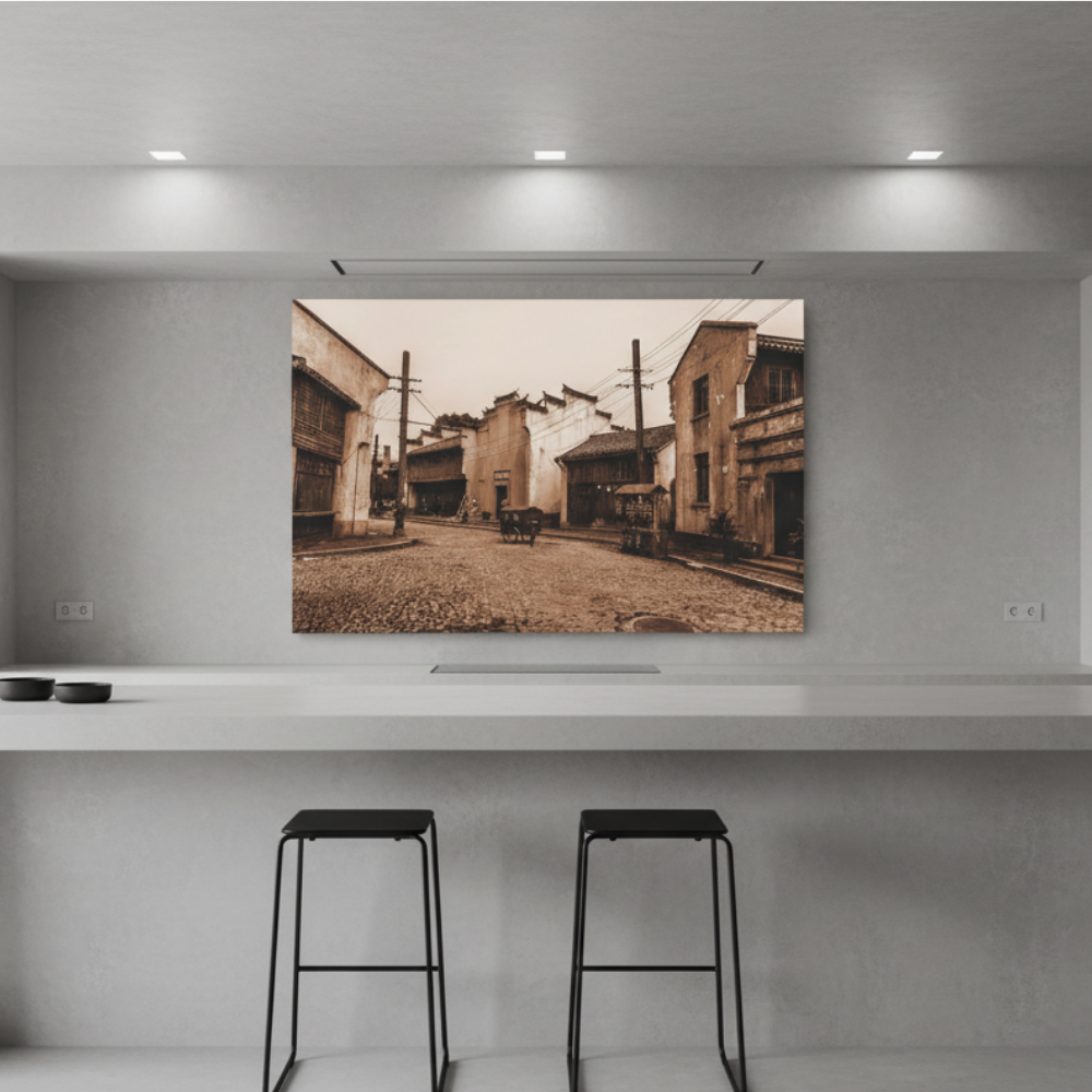 Vibrant Essence of Old Village Canvas #04