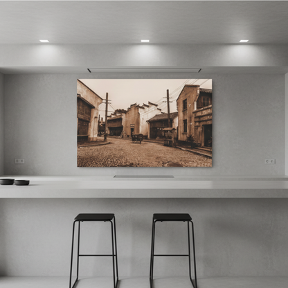 Vibrant Essence of Old Village Canvas #04