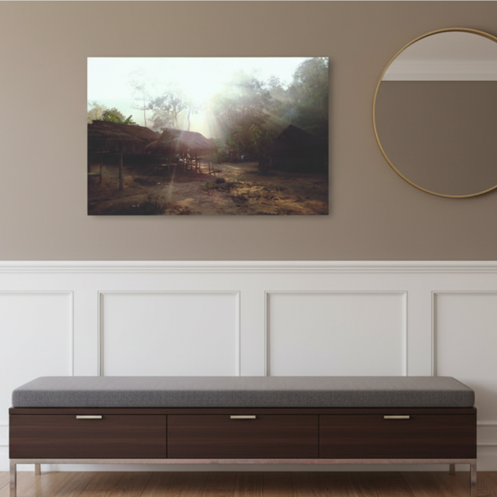 Vibrant Essence of Old Village Canvas #10