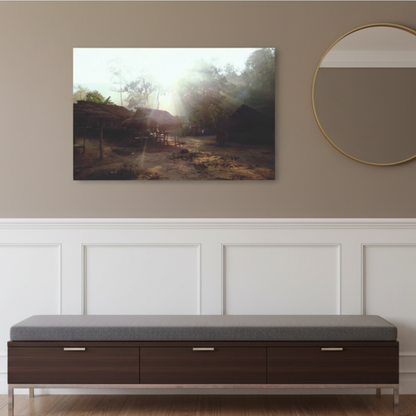 Vibrant Essence of Old Village Canvas #10