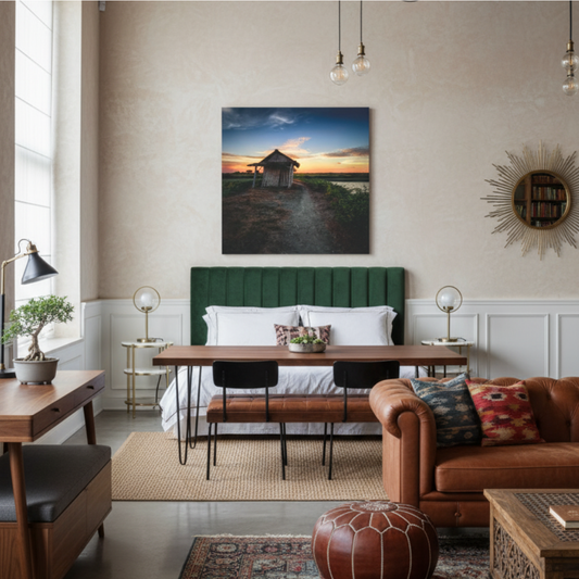 Vibrant Essence of Old Village Canvas #03