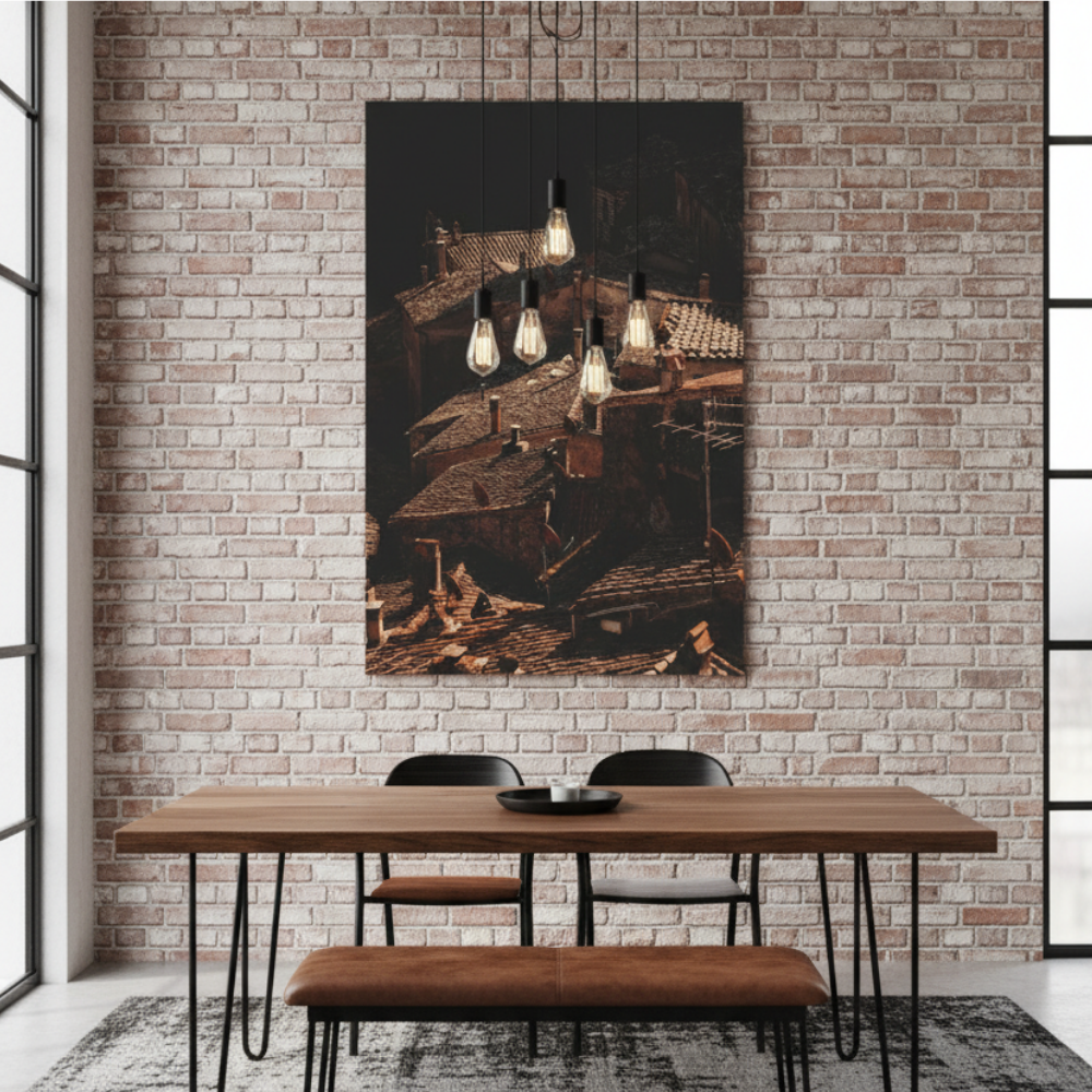 Vibrant Essence of Old Village Canvas #11