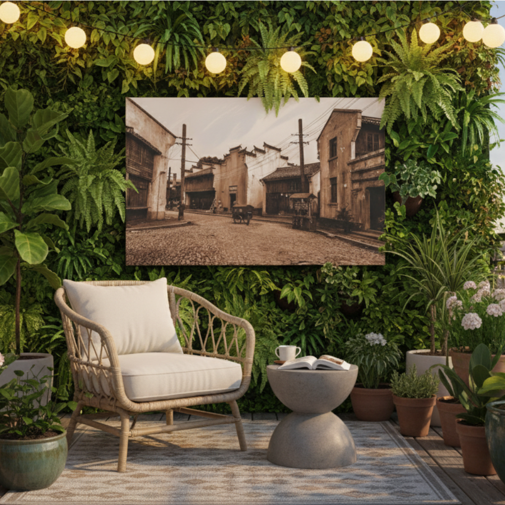 Vibrant Essence of Old Village Canvas #04