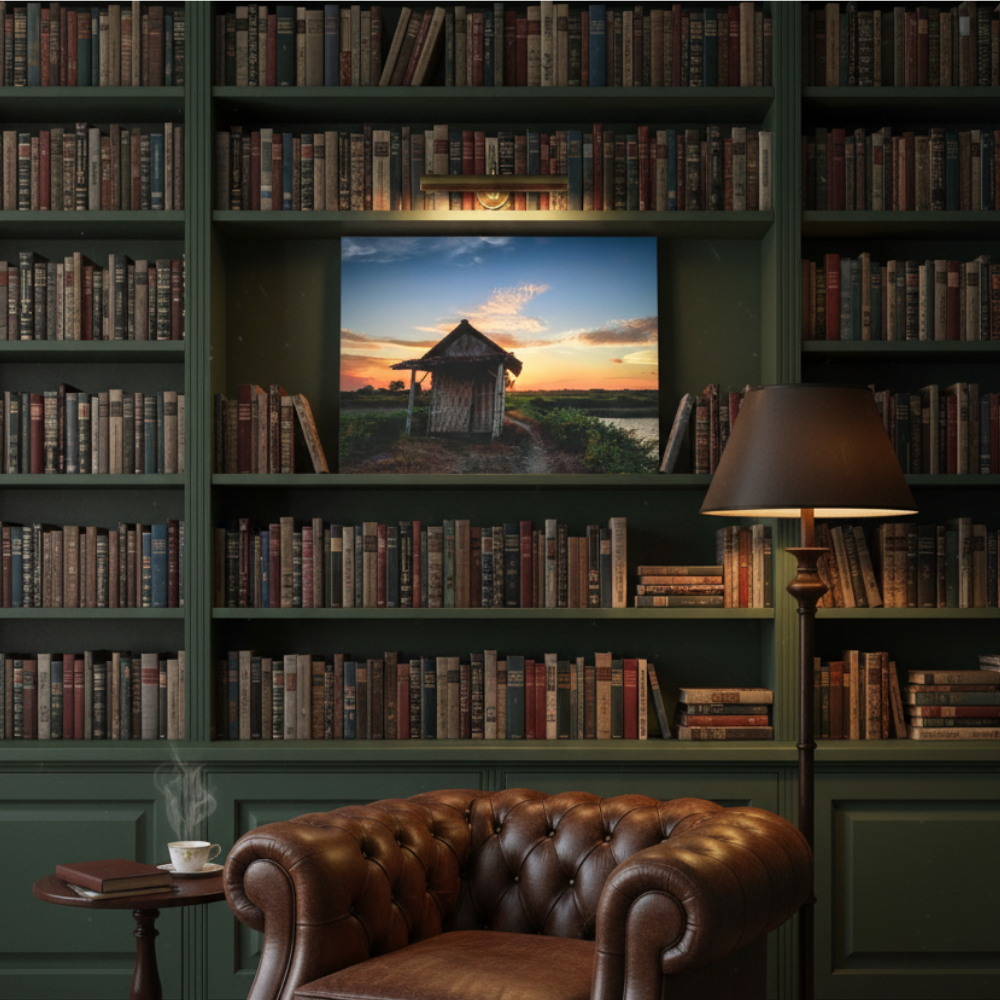 Vibrant Essence of Old Village Canvas #03