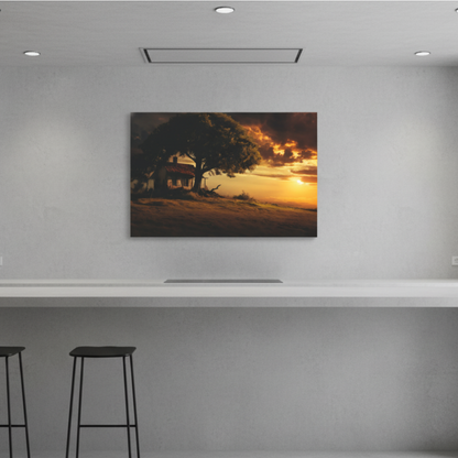 Vibrant Essence of Old Village Canvas #16