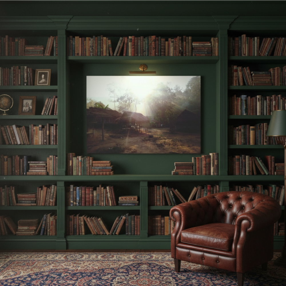 Vibrant Essence of Old Village Canvas #10