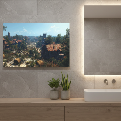 Vibrant Essence of Old Village Canvas #14