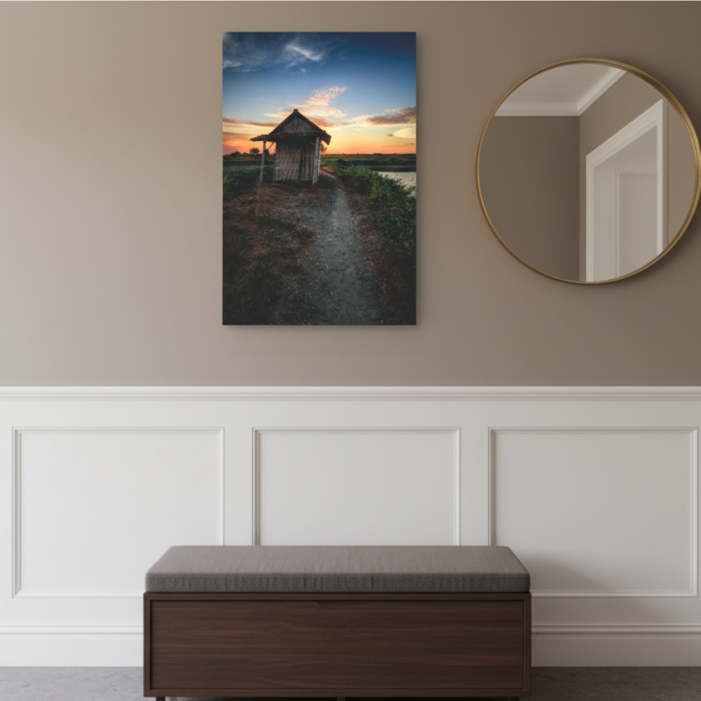 Vibrant Essence of Old Village Canvas #03