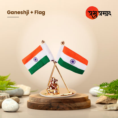 Ganeshji + Flag - 4X4 - 100Gm