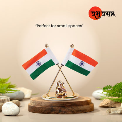 Ganeshji + Flag - 4X4 - 100Gm