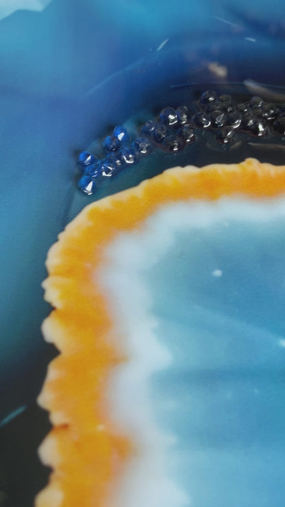 Geode Abstract Resin Wall Art | Premium Handcrafted Luxury Decor | High-Gloss Epoxy Finish