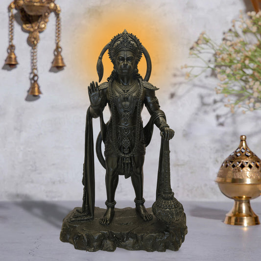 King of Salangpur - Hanumanji Idol (10-inch, Black Polyresin)