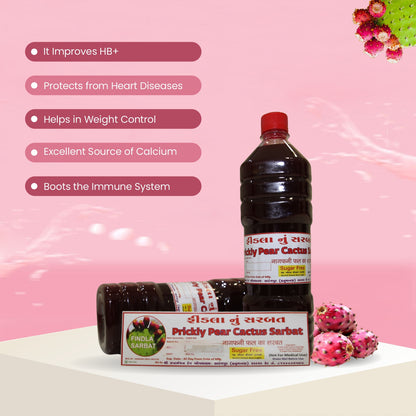 Findla Sarbat – Prickly Pear Cactus Sharbat (Sugar-Free & Healthy Energy Drink)